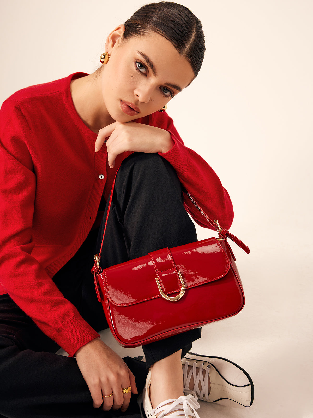 Borsa a Spalla Aurelle Glossy