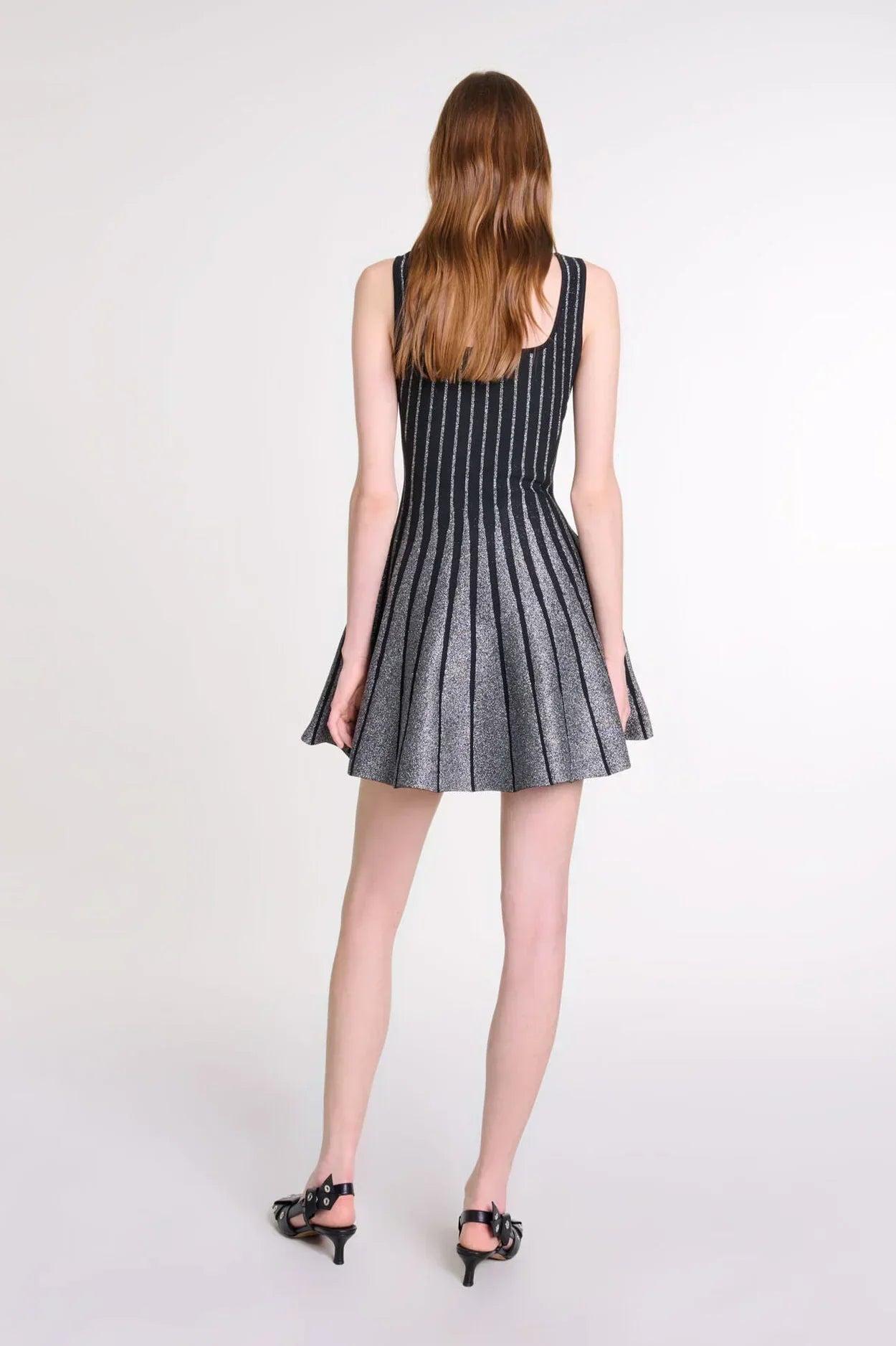 Abito Mini Fiorella a Righe Glitter