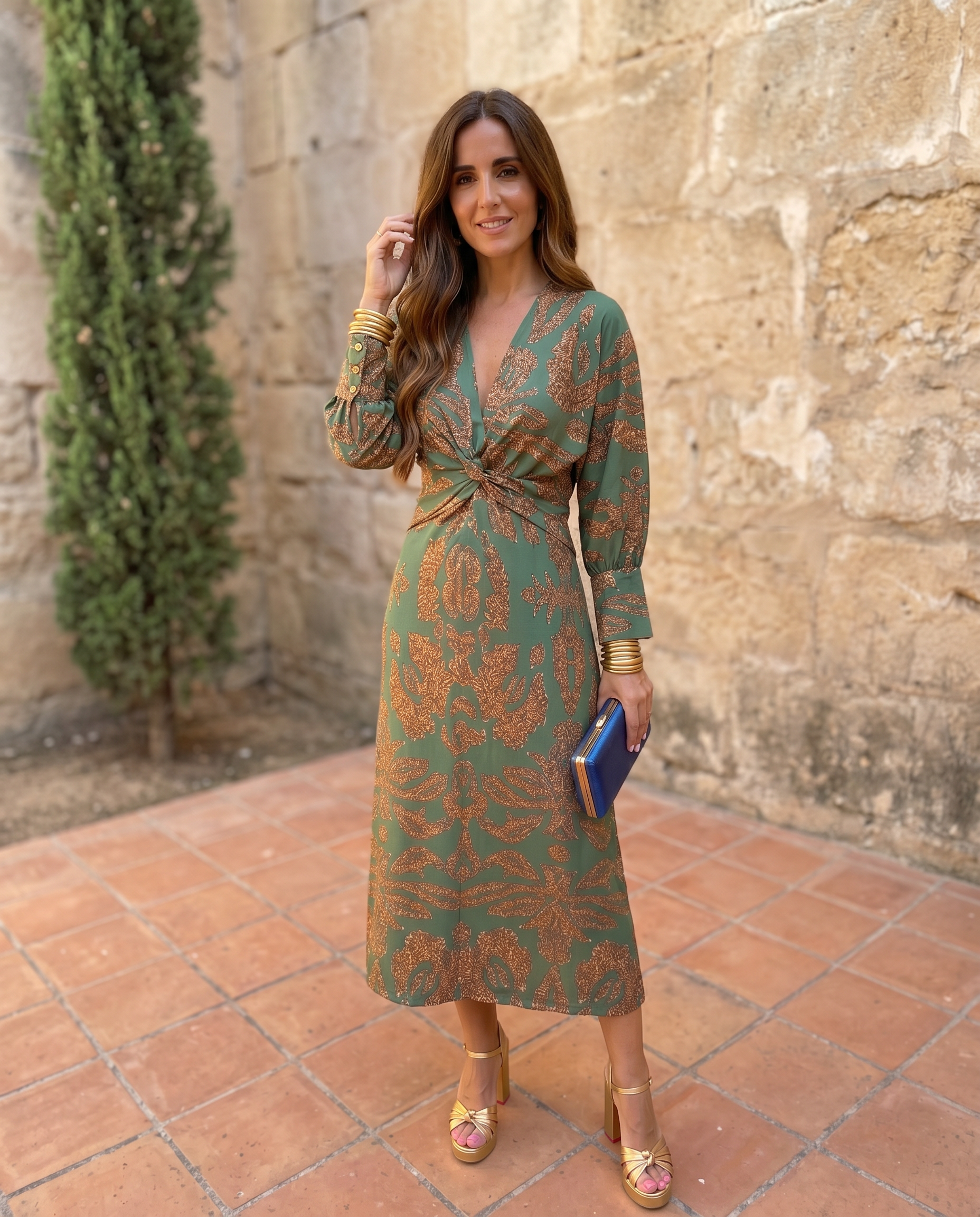 Silvia™ | Vestito Midi con Stampa
