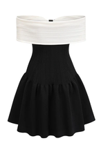 Carica l'immagine nel visualizzatore di Gallery, Abito Mini Solene Off-Shoulder con Fiocco