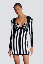Carica l'immagine nel visualizzatore di Gallery, Abito Mini Viviana in Maglia a Righe