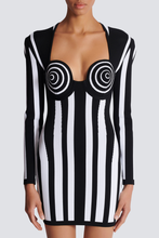 Carica l'immagine nel visualizzatore di Gallery, Abito Mini Viviana in Maglia a Righe